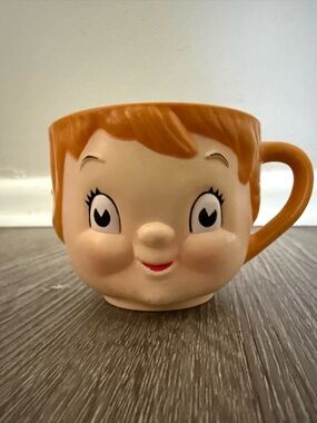Vintage 1970s Campbell’s Kids Soup Mug, Handled Plastic Mug
